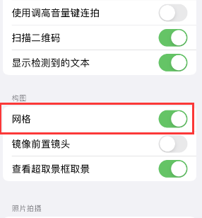 辽阳苹果手机维修网点分享iPhone如何开启九宫格构图功能 